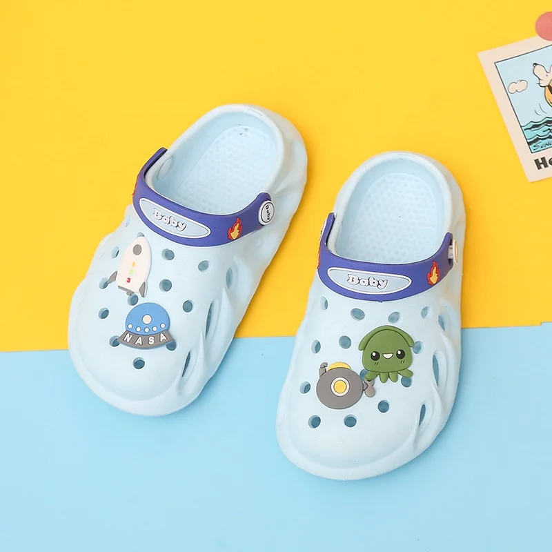 

Cartoon drop plastic children slippers lightweight soft cartoon sandal flat soft kids beach shoes