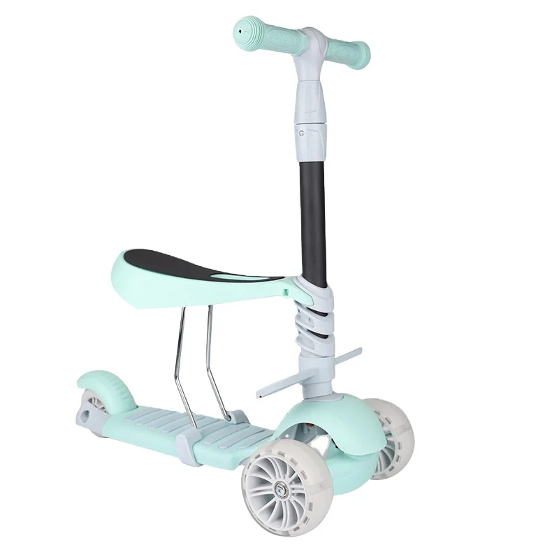 

Child Foot Spray Scooter Water Gas Kick Pedal 3 Wheel Kids E Bike With Music