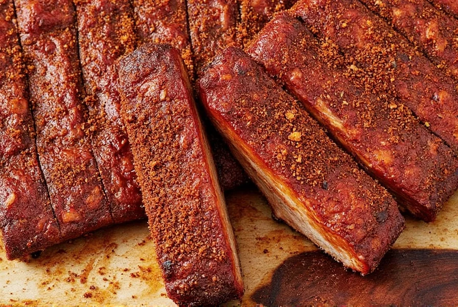 Ribs rub seasoning on a plate