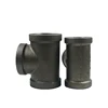 retro furniture pipe fittings no.130 tees npt thread normal black 1/2'' malleable casting tee for pipe fitting shelves