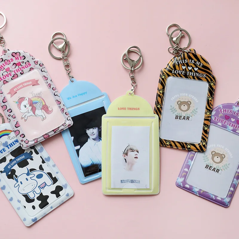 

Ready to ship stock 6 designs for choose star photos collect Korea ins card holder, Pms color