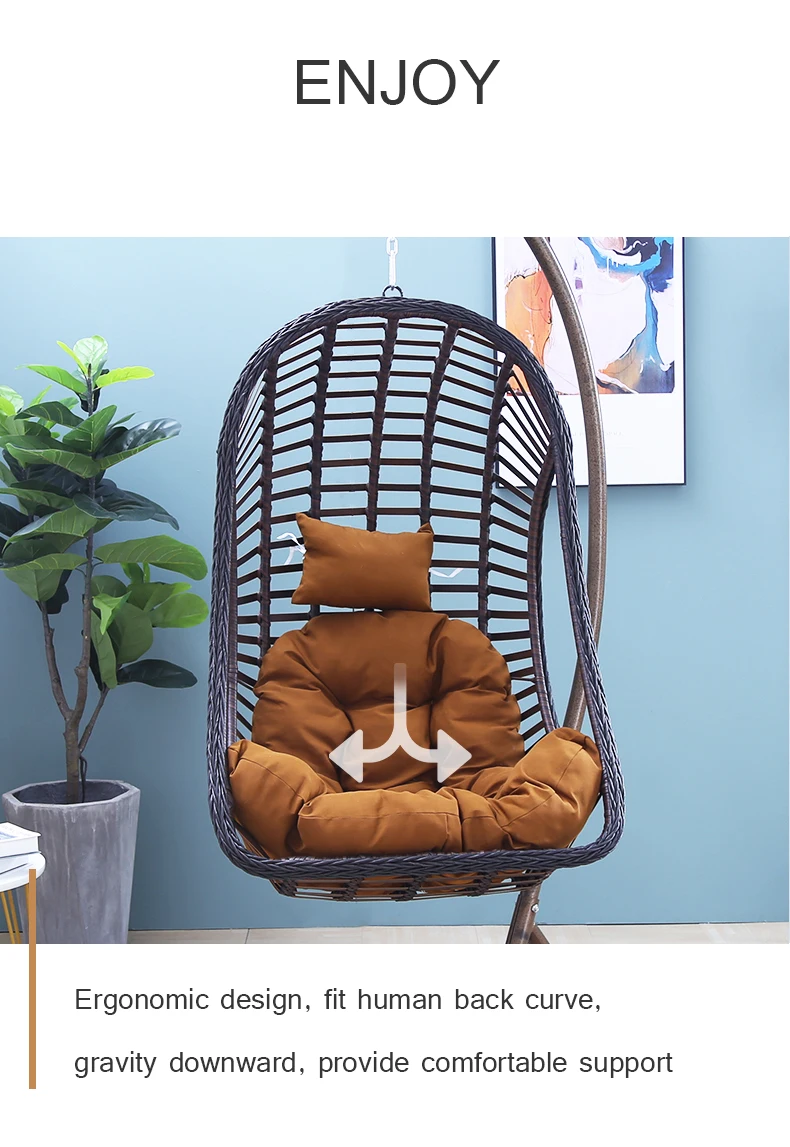 De Interior Al Aire Libre Muebles De Casa Swing Huevo Mimbre Silla