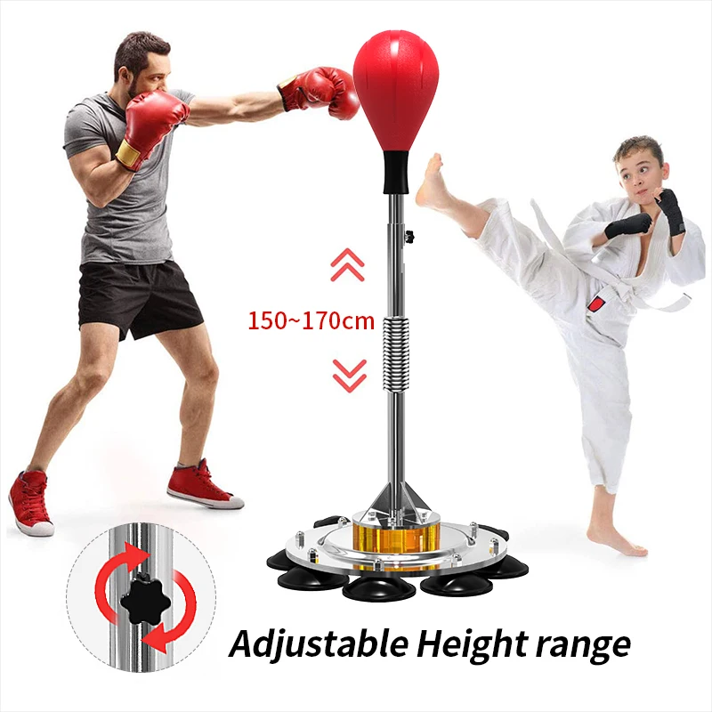 

SD-B02 Professional home gym fitness equipment punching boxing training ball with boxing gloves, Red black