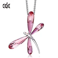 

China jeweries collares finos de bisuteria dragonfly Wholesale Crystal necklace for girl