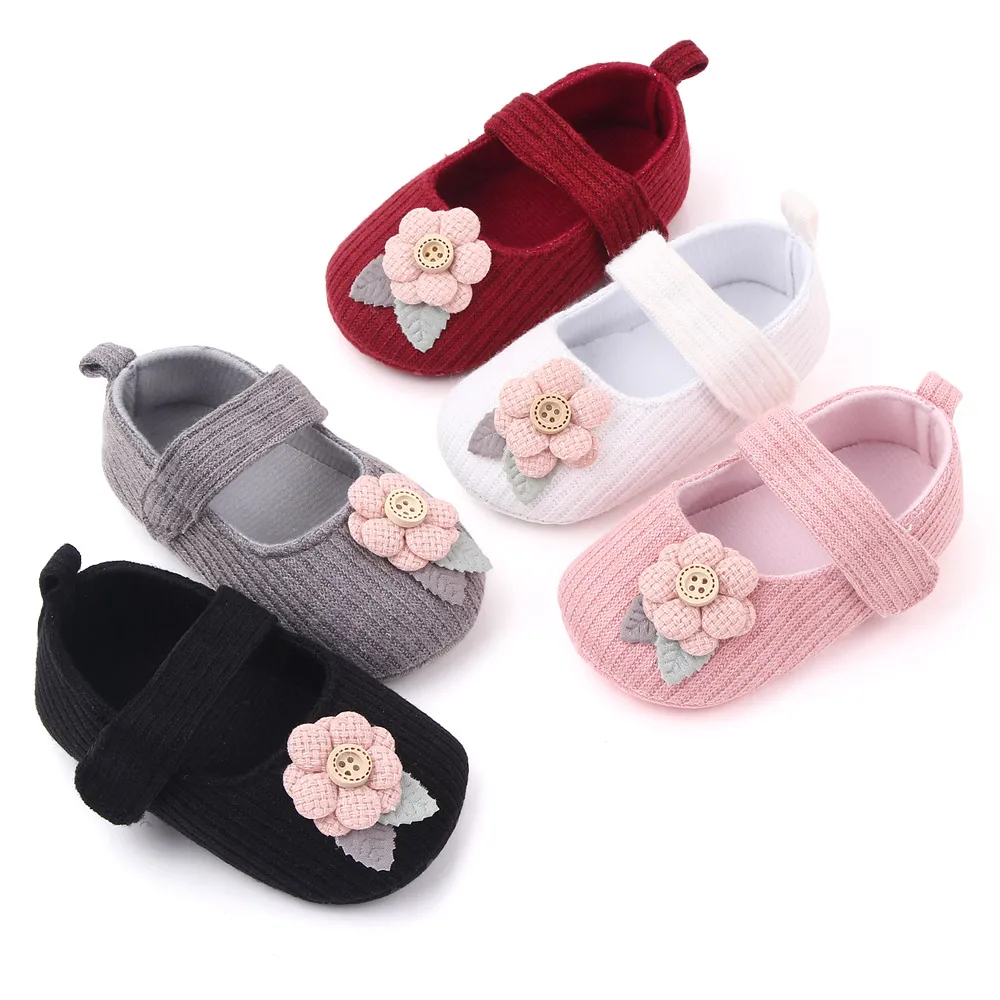 

New design baby shoes girl crochet flower soft sole infant toddler shoes newborn walking shoes in bulk, Yellow/green/pink/beige