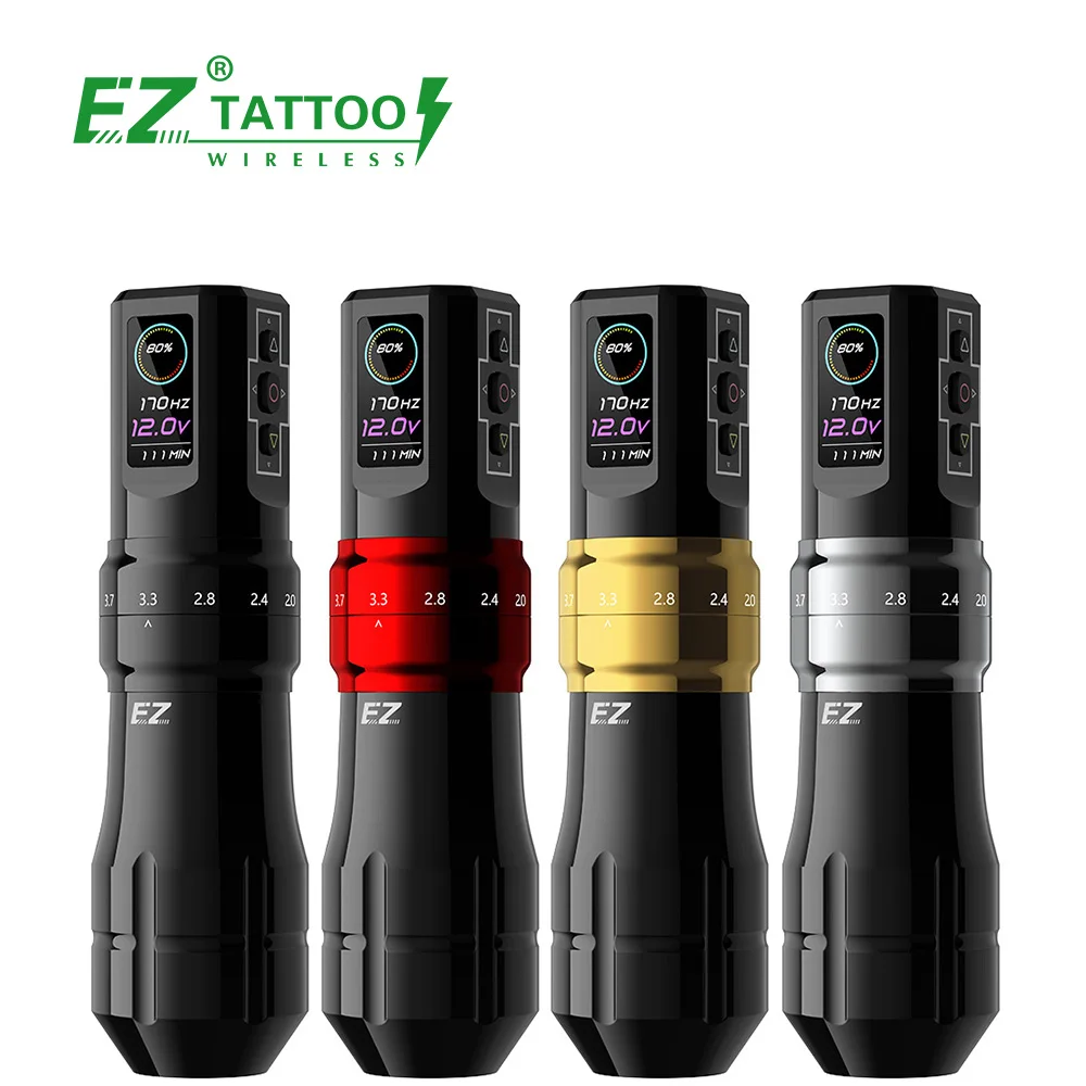 

EZ Tattoo P3 PRO Big Glossy Finish grip Wireless Permanent Tattoo Pen Machine with Adjustable Stroke and APP Function