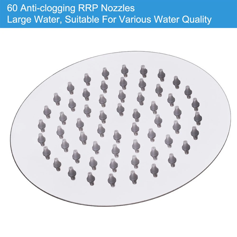 Luxury Modern Chrome Finish 6 Inch Rain Shower Head