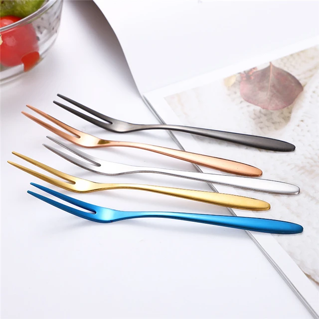 

Stainless Steel Fruit Fork Western Dessert Fork Kitchen Accessories, As show