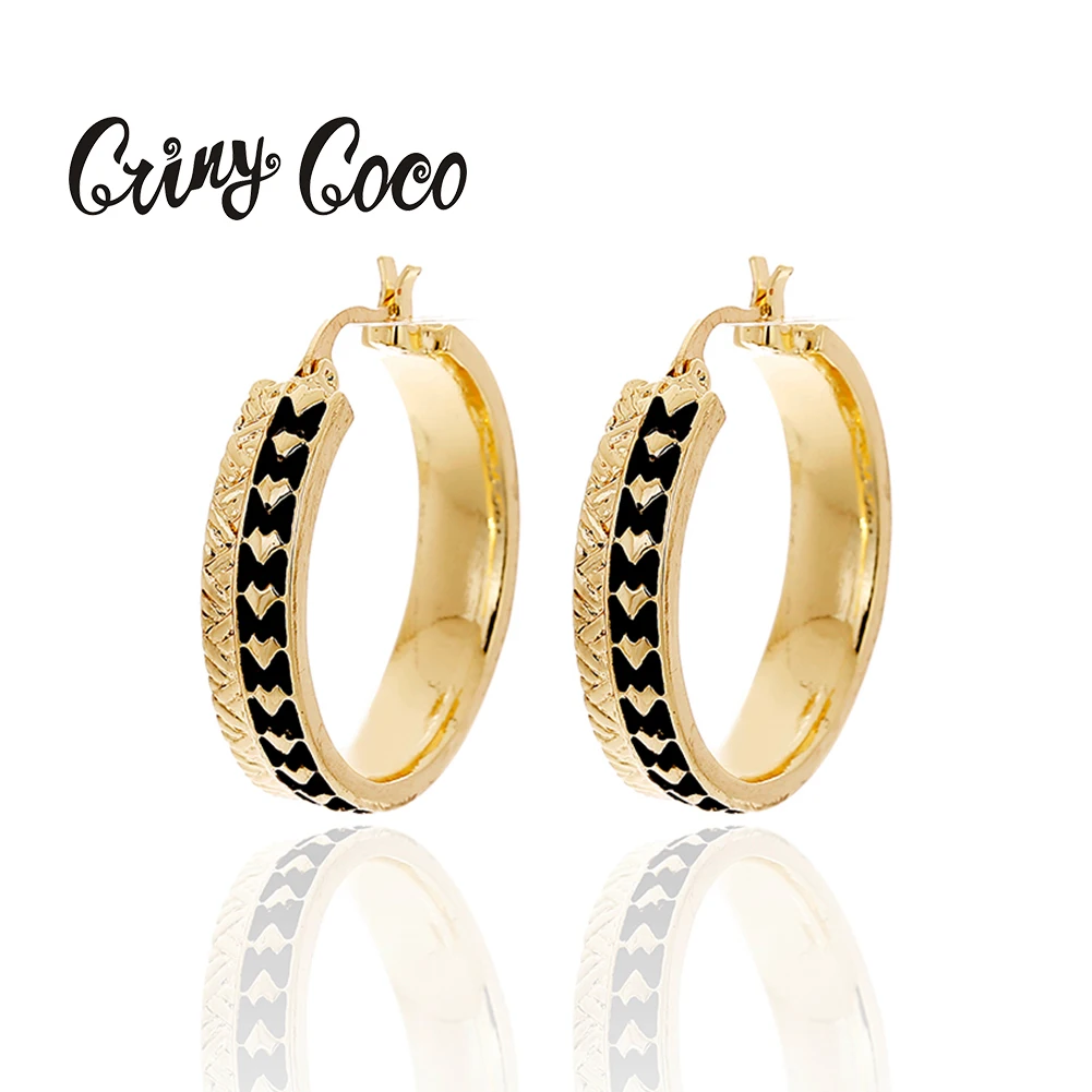 

Cring CoCo Hawaiian hoop Vintage Enamel Large Dangle Gold Plated Hoop Earring Hawaiian Earring, 14k gold plated