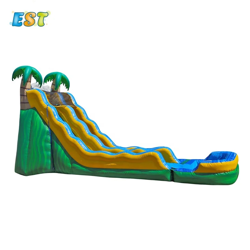 

Hot sale commercial adult kids used large bounce house giant inflatable water slides with swimming pool for Children, Customized color