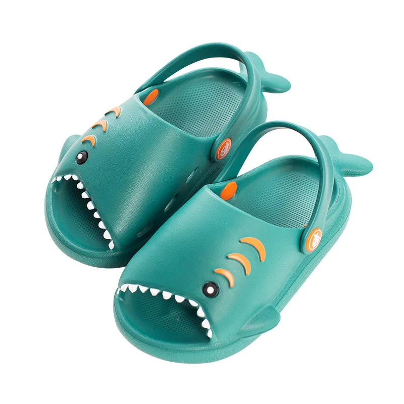 

Summer Cartoon slippers small shark sandals durable Baech shoes outdoor Kids slippers, Customized color