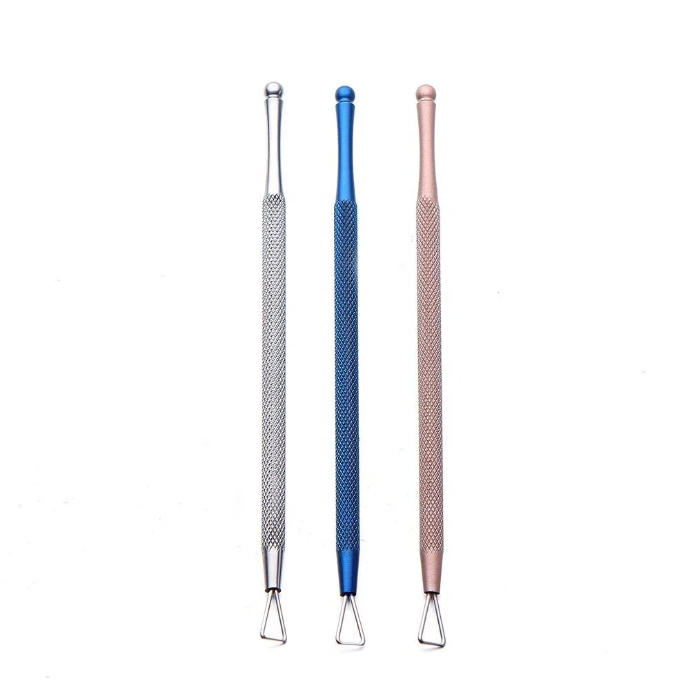 

Double-side Durable Manicure Pedicure Tool Triangle Stainless Steel Cuticle Remover Peeler Pusher