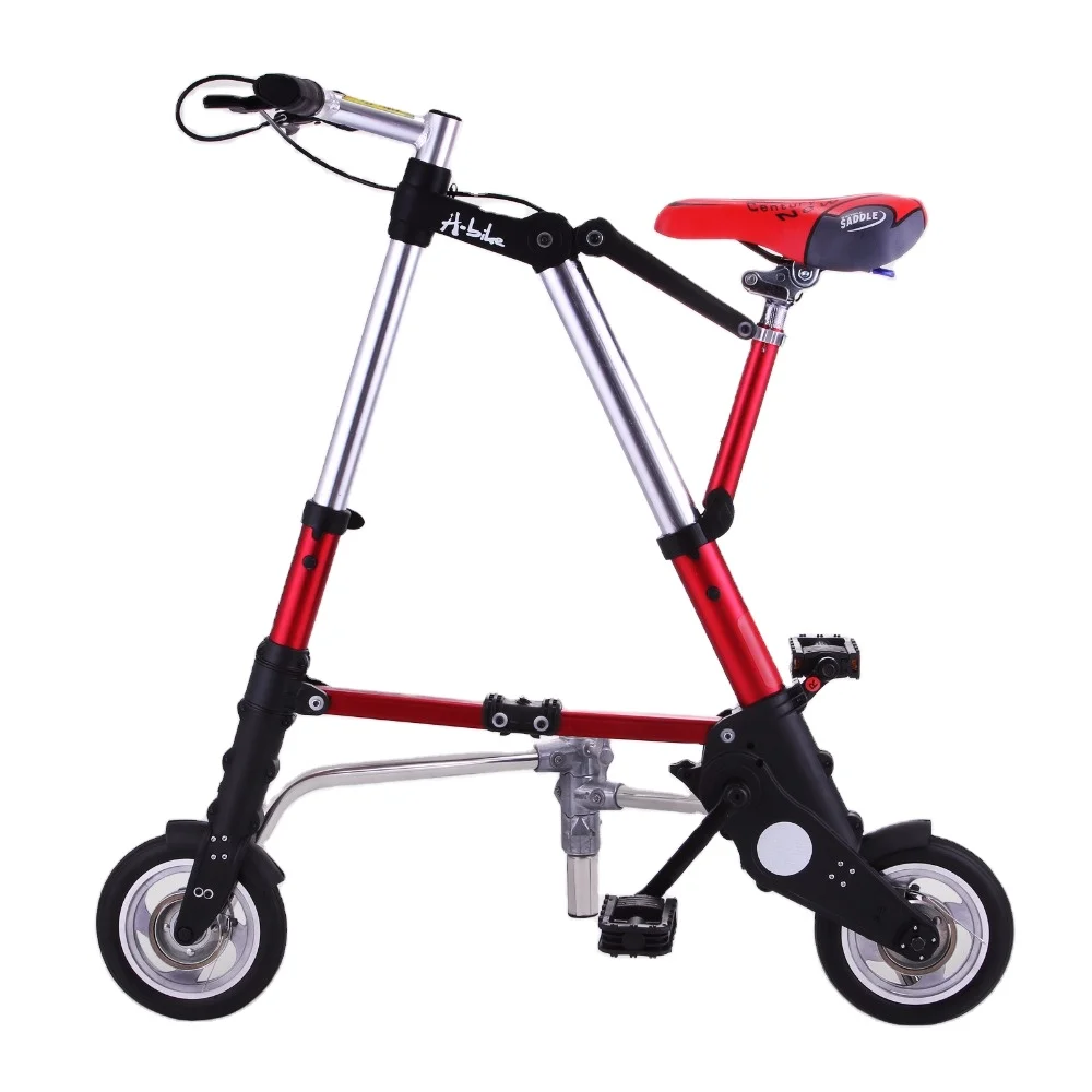 

8" Inch Red Folding Mini Bike Travel Bicycle City Town Foldable Bicycle