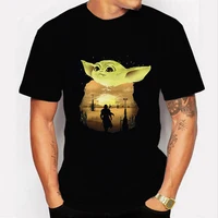 

Wholesale Lovely Baby Yoda Mandalorian Tees Men Streetwear Yoda T-Shirts Cool Tee Shirt Homme Gift Idea Merchandise