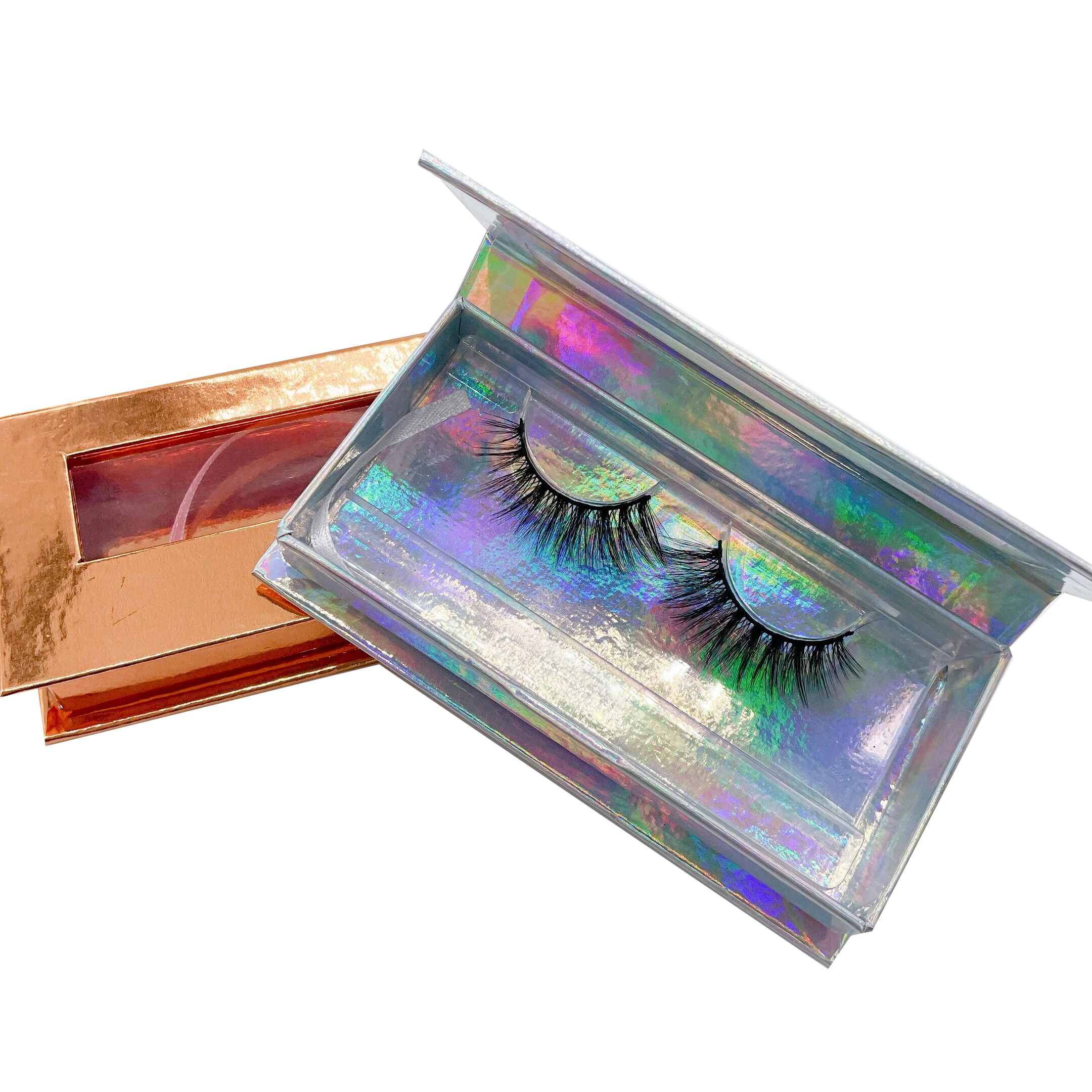 

hot sale own logo custom 3d faux synthetic mink eyelashes, Black color