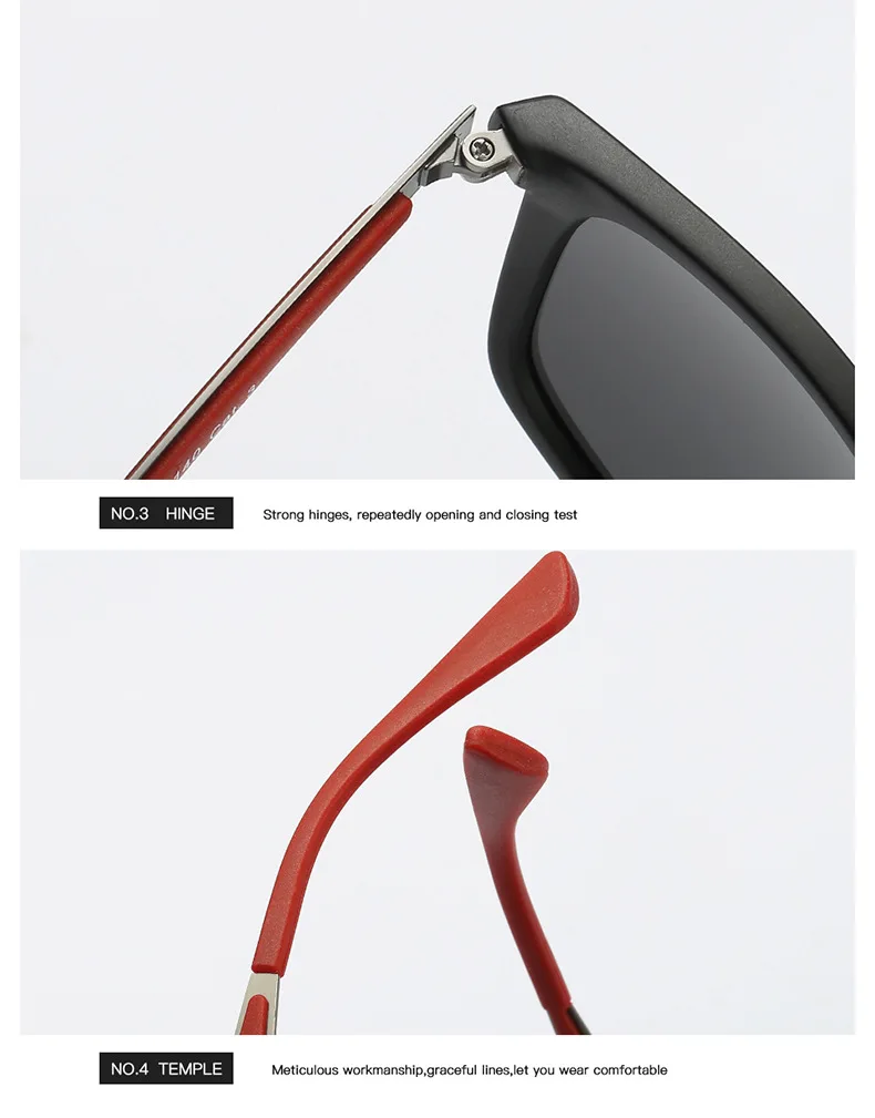 Male driving eyewear case custom logo polarized TR 90 sunglasses