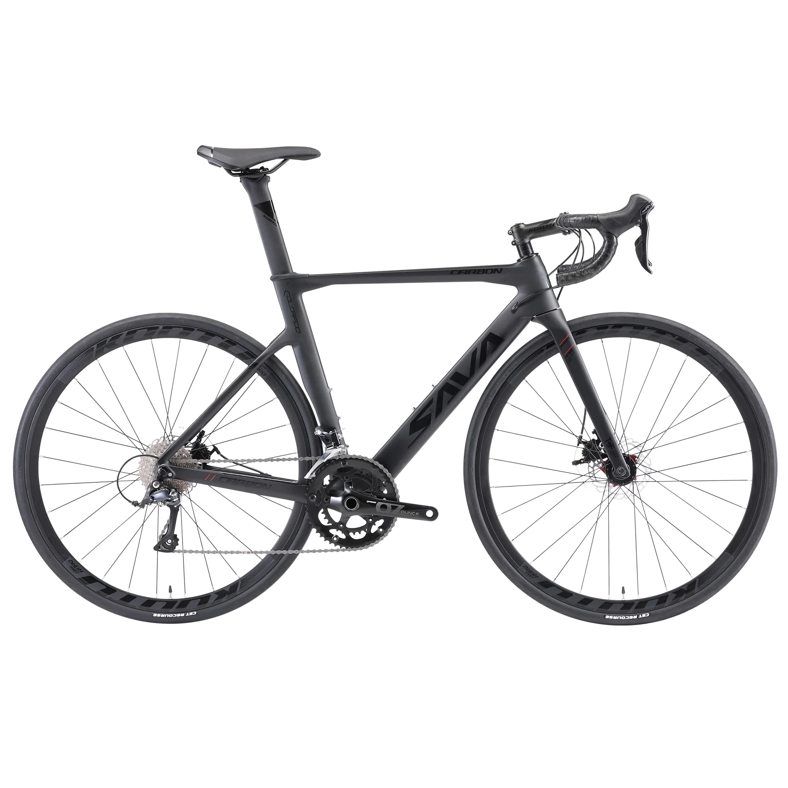 

2021 New SAVA R08 Carbon fiber road bike 700c Adult road bike with 105 R7000 22 speeds, Black / red