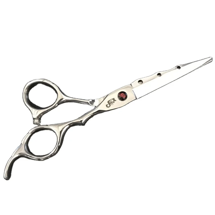 

2021 stainless steel private label finely processed hair cutting scissors, Silver