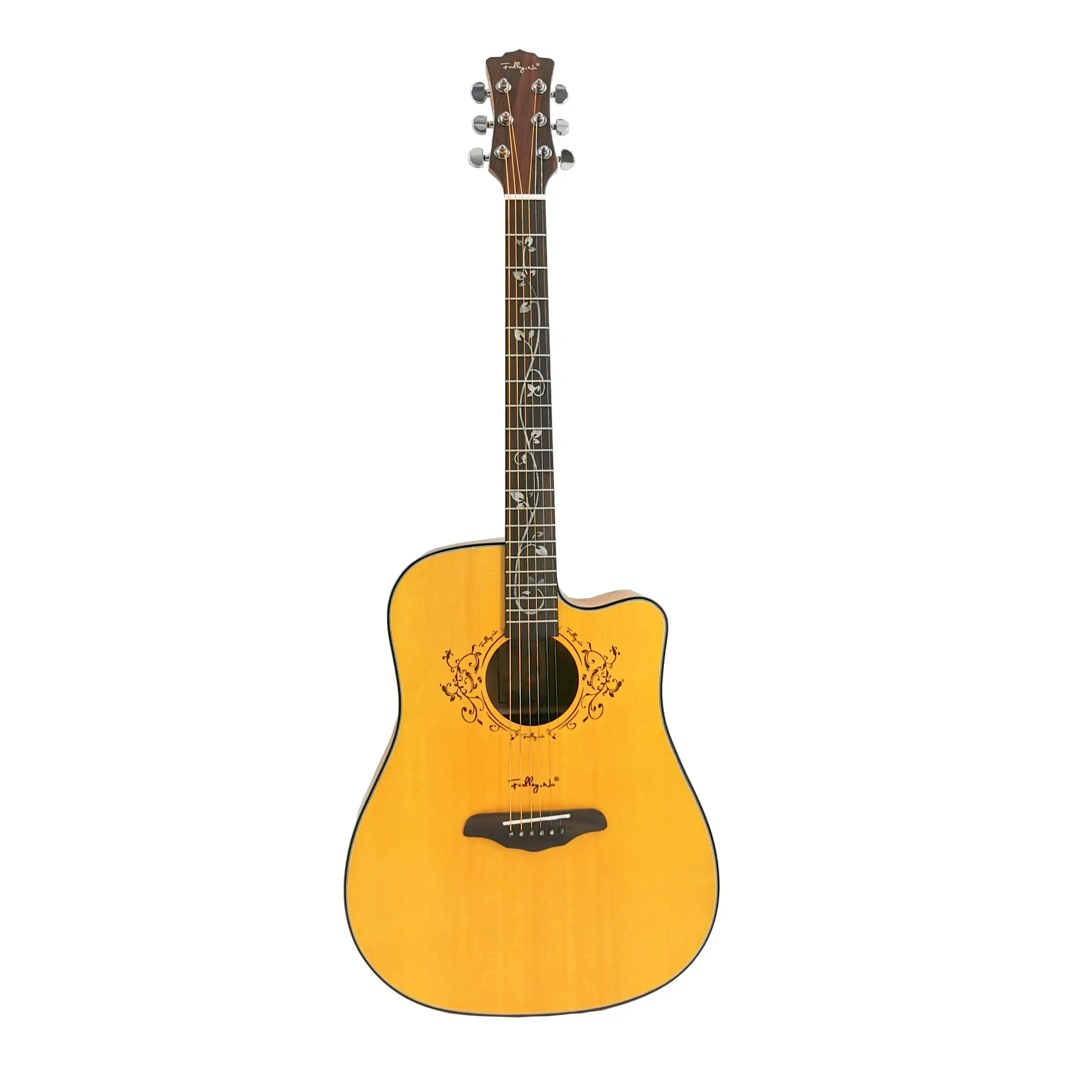 

Wholesale China Factory Guitar  Spruce Veneer Import Acoustic Guitar, Yellow