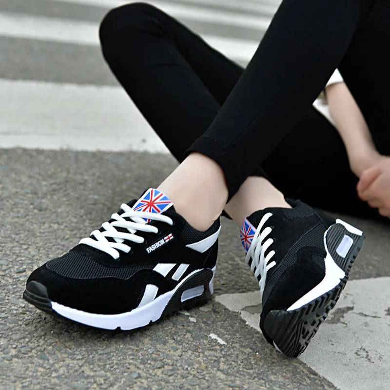 

New fashion sports shoes black casual shoes women's fashion sneakers, Black,red,blue