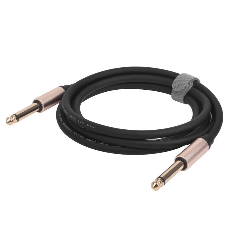 

6.35MM Male To Male Audio Cable Mono Electric Guitar Wooden Guitar Microphone Mixer Cable High Quality Portable, As the picture shows