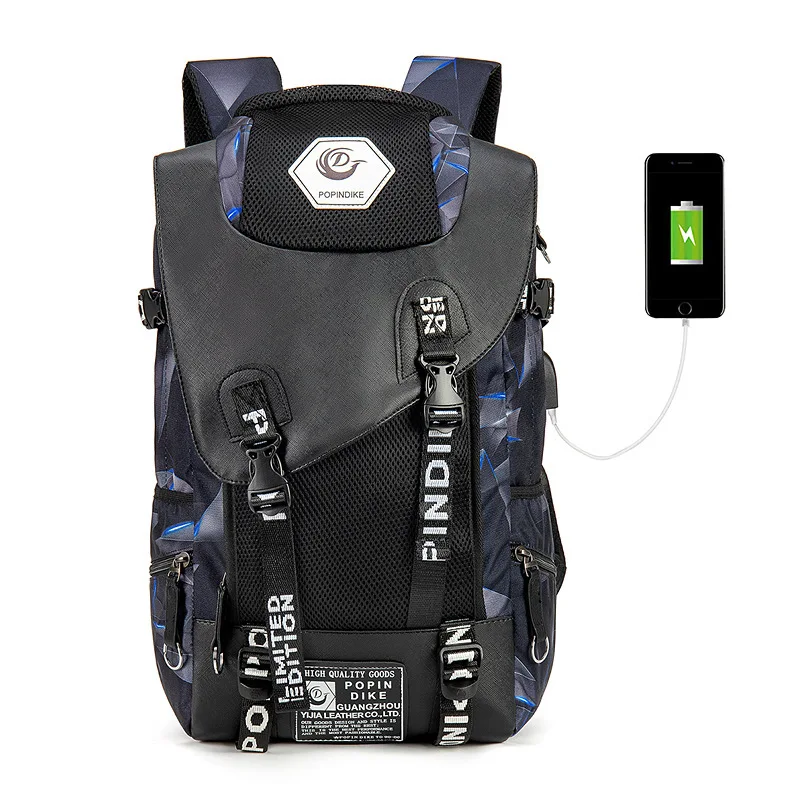 

Direct Manufacturer Back Waterproof Bagpack Hiking Leisure Travel roll top Backpack With USB