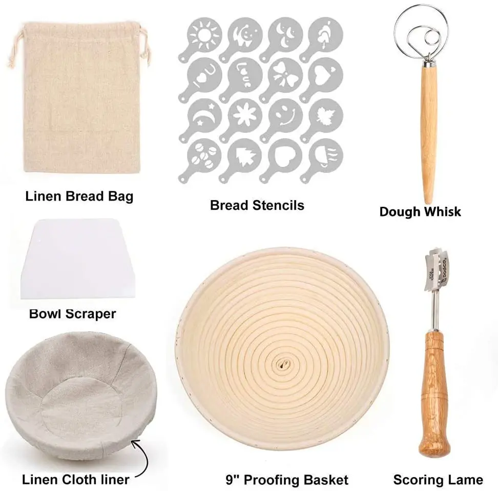 

Factory 9 Inch Round Bread Proofing Basket Banneton Proving Basket banneton basket, Natural color