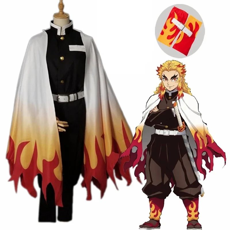 

Rengoku Kyoujurou Cosplay Anime Demon Slayer Cosplay Costume Kimono Kimetsu no Yaiba Cosplay Uniforms, As show