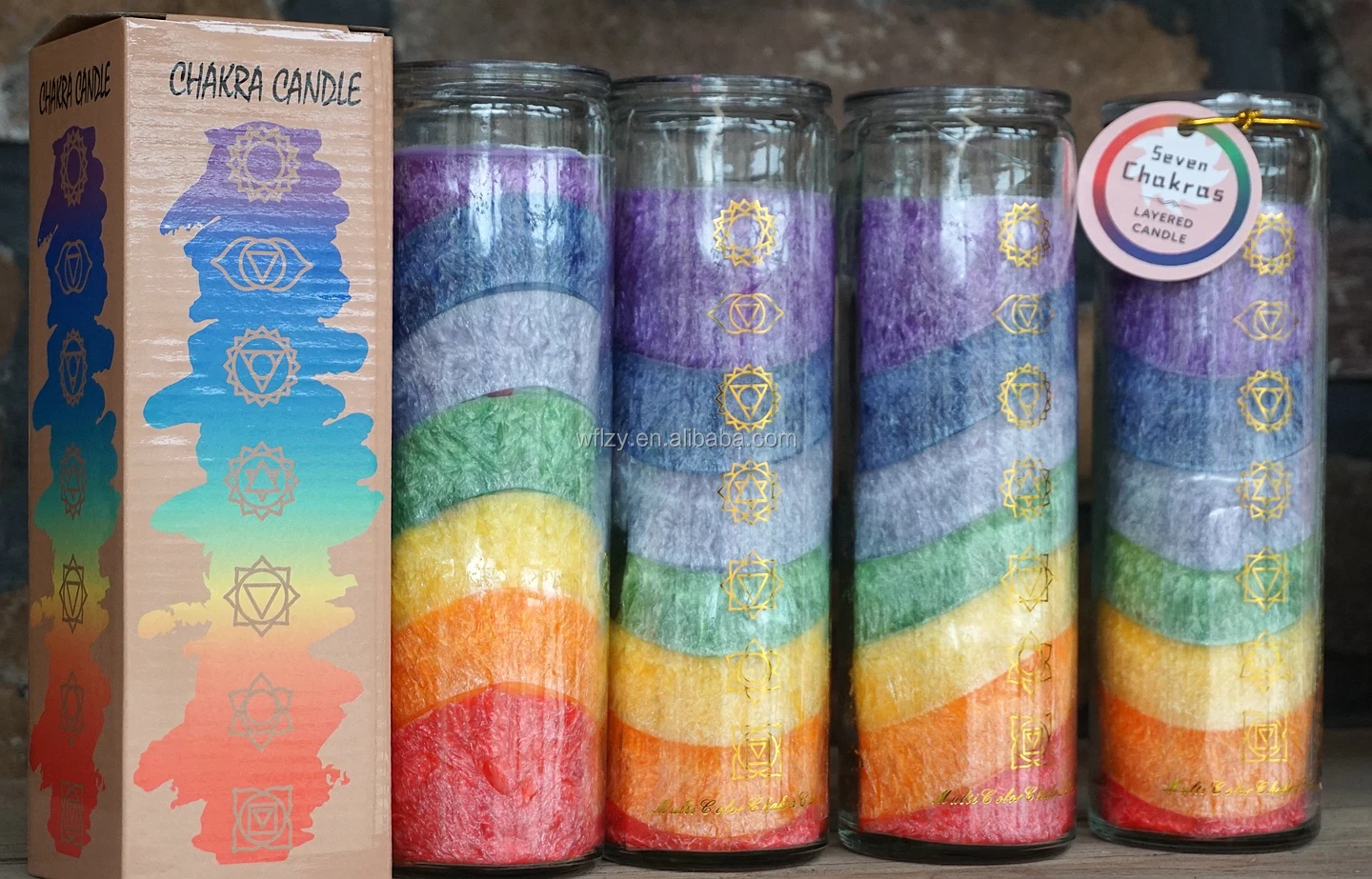 Chakra & Luck Advanced Seven Chakras Layered Candles Buy Candles