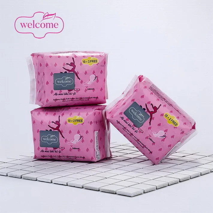 

Me Time Disposable Period Pads Eco Friendly Women Ladies Sanitary Pad Napkin Sanitary Towel Wet Bag with Wings