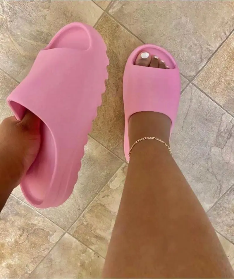 

2021 High Quality Original Red Pink Colorful Inspired Cheap Bone Custom Logo Men Women Sandals Yeezy Slippers Yeezy Slides