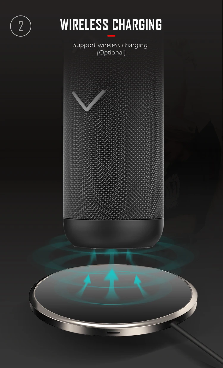 Soomfon Music True Wireless Stereo TWS Portable Speaker Powerful Wireless Charger Round Bluetooth Speaker Table - ANKUX.COM