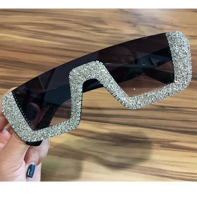 

BOOM Square Diamond Sunglasses Semi Rimless Shades Sun Glasses gafas de sol