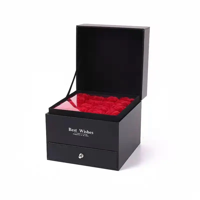

Factory Wholesale Birthday Lipstick Rose Flower Jewelry Box Eternal Flower Gift Box Ring Earring Set Box In Stock, Advisory service