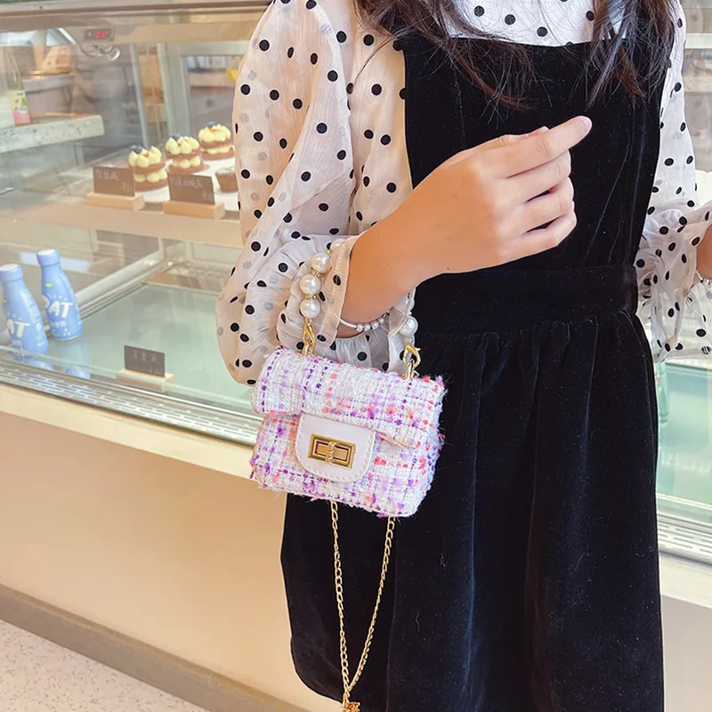 

Wholesale New Fashion mini pearl chain shoulder crossbody messenger bag Cute Candy Color Small Purses And Handbags, 5 colors