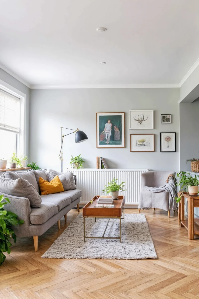 Modern living room with easy-clean furniture