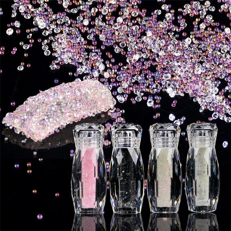 

5g/Bottle Luxury Diamond Shaped Glass AB Crystal Flame Colorful Stones For 3D Nails Decoration Nail Art Rhinestones