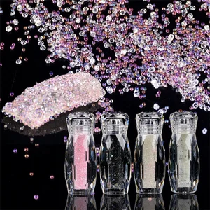 5g/Bottle Luxury Diamond Shaped Glass AB Crystal Flame Colorful Stones For 3D Nails Decoration Nail Art Rhinestones