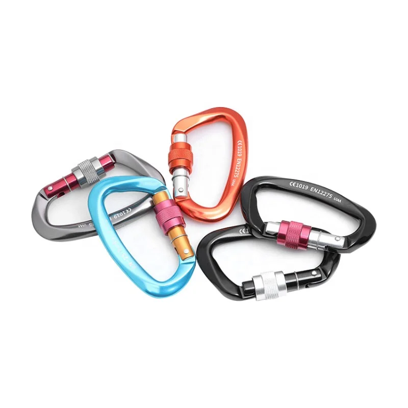

Zuogang Aluminium Carabiner Hook Quickdraws 24KN D-Shape Climbing Autolocking Carabiner