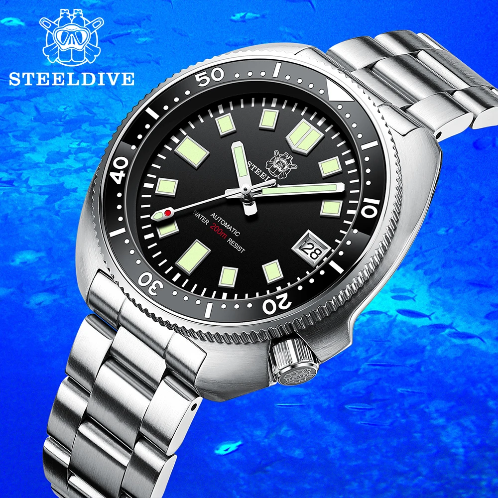 

SD1970 Diving 20ATM waterproof genuine leather de longe automatic dive watch with high quality