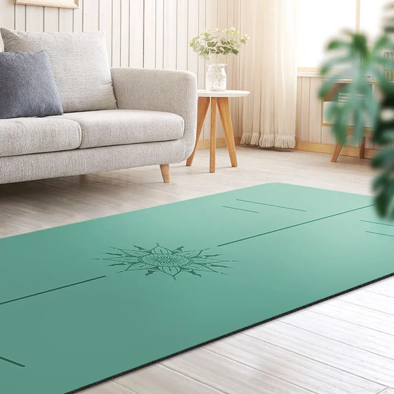 

2022 Arrival Yoga Fitness Mat Natural Rubber PU Non-slip Sweat-absorbent Pilates 27in Widening 5mm Thicken Workout Exercise Mats