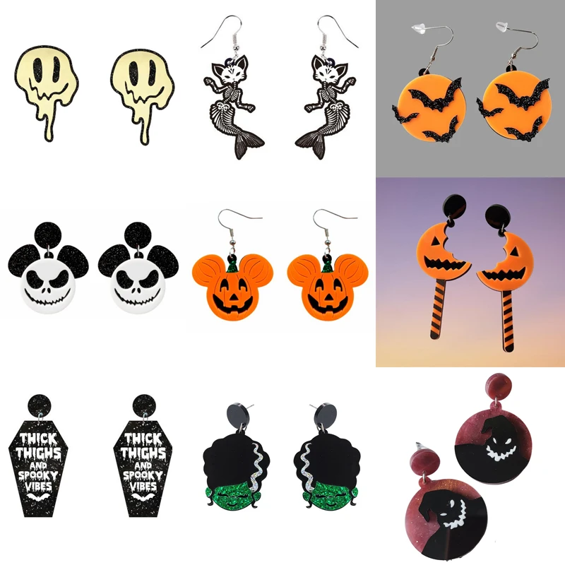 

Top-selling Wholesale Minimalist Earrings Halloween Flat Back Stud Earring for Women, As picture