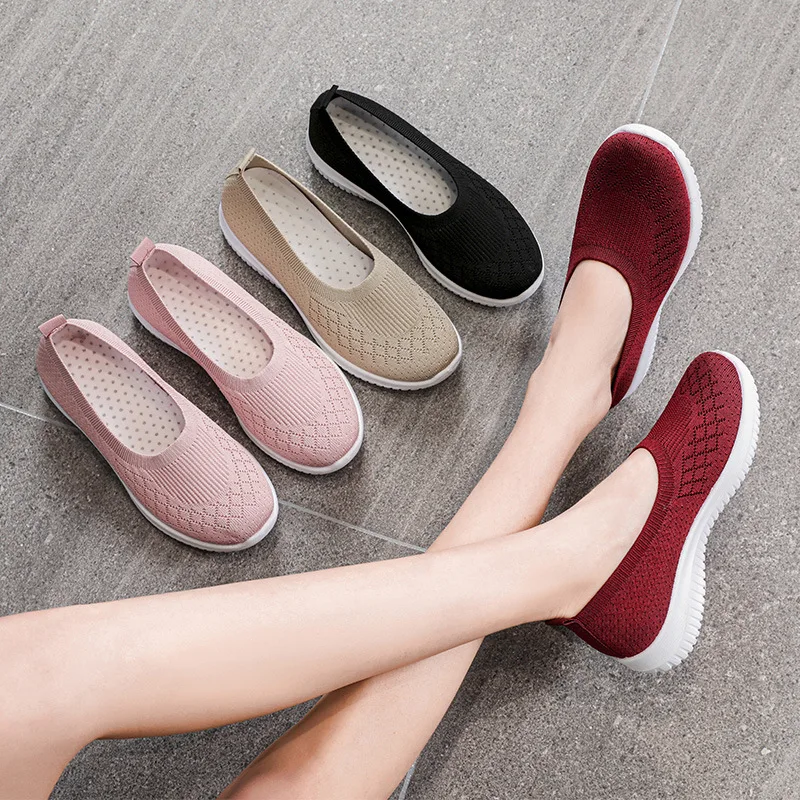 

2022 Factory direct sales wholesale ladies Breathable flat Women's Walking Sports Casual Sneaker loafers shoes, Picture shows