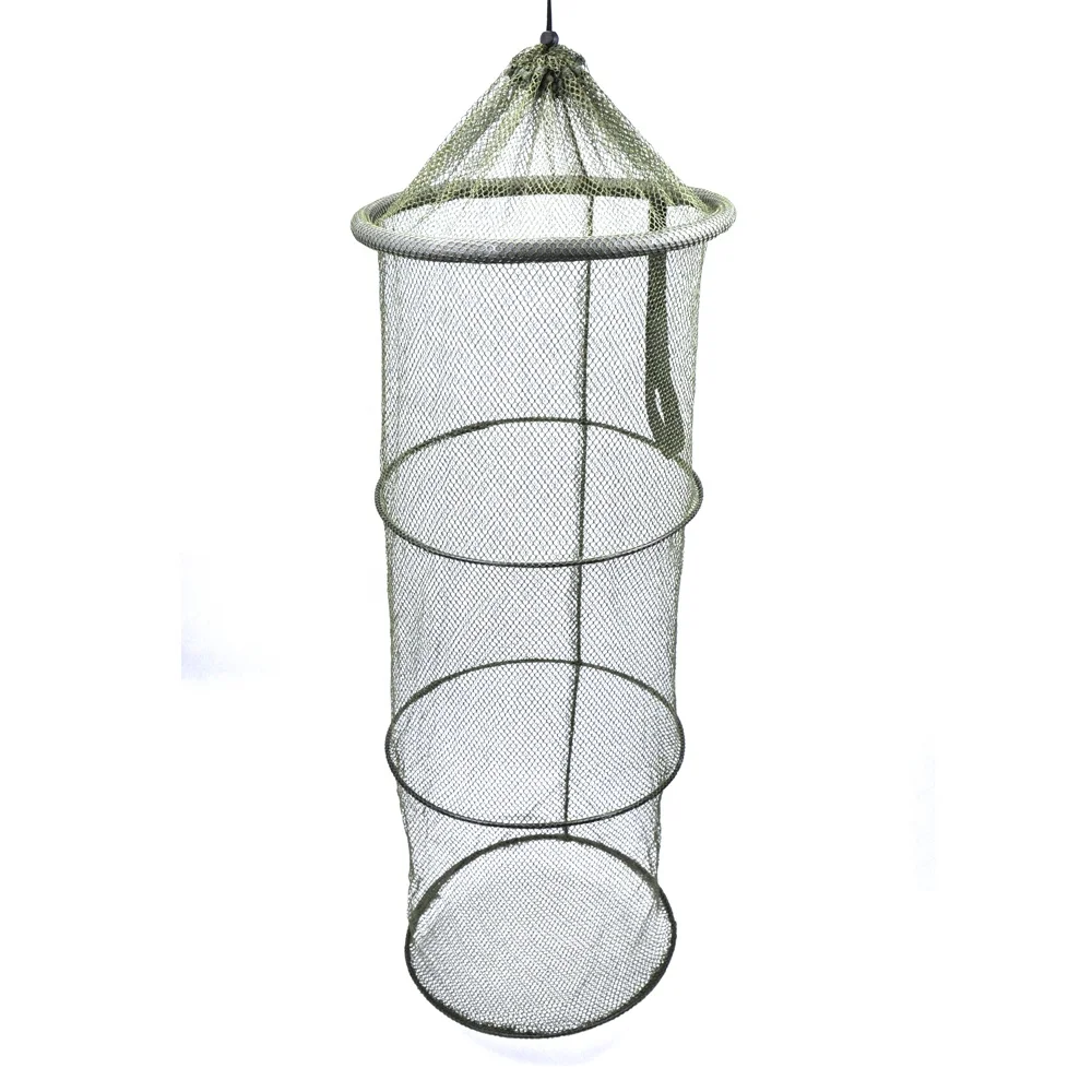 Fish Net Eel Prawn Shrimp Live Bait Fishing Collapsible Trap Cast