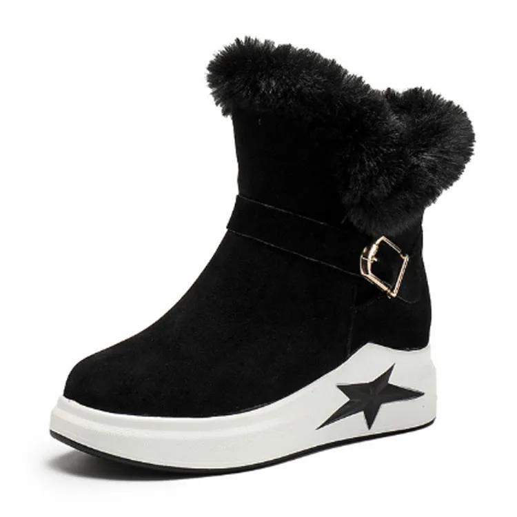 

Hot sale new design outdoor plush women hiking latin shoes Winter high ankle women short boots Wholesale women snow boots