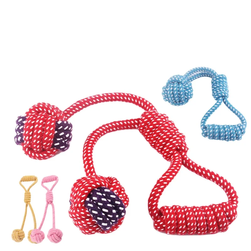 

Pet Toy Durable Cotton Rope Knot Dog Interactive Activity Training Teeth Cleaning Molar Chew Toys