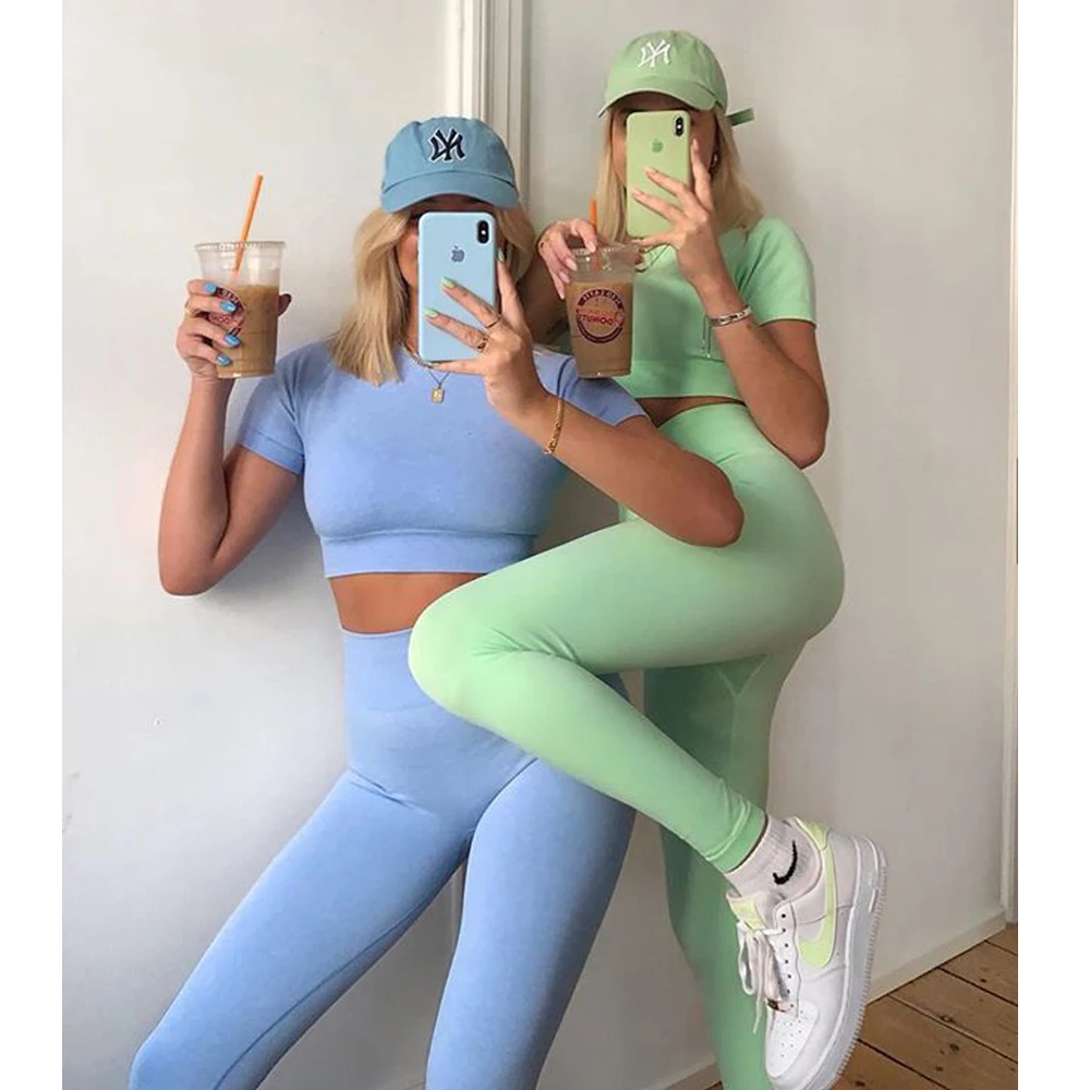 

Hot Style Casual Women Two Piece Set Sleeveless Vest T-shirt And Pant Sports Jogging Wear Womens Tracksuit, 12 colors