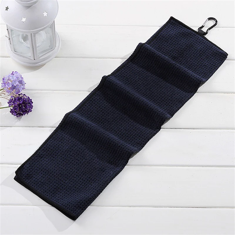 

magnet high quality waffle golf towel soccer microfiber golf towel with button