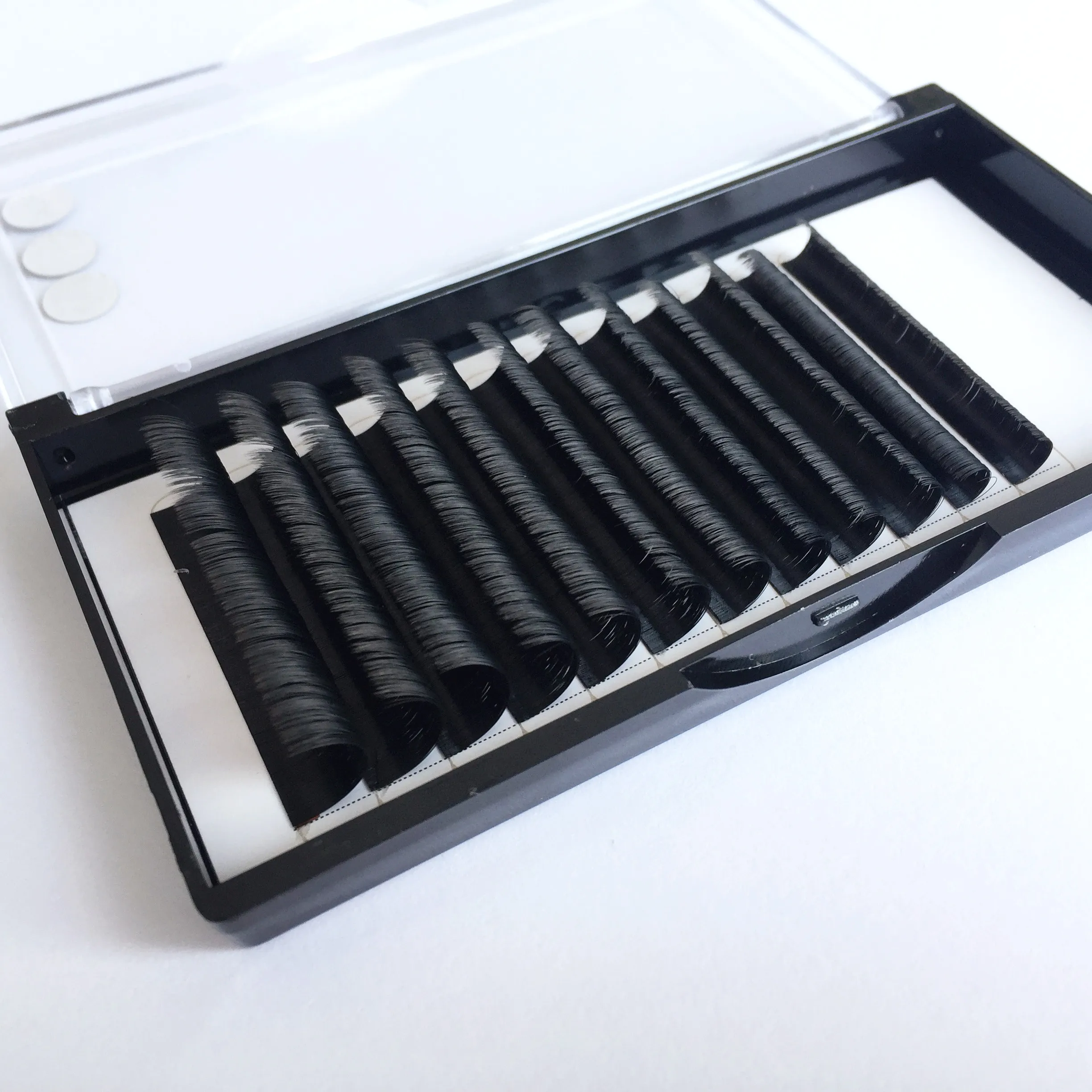 

Wholesale easy fan private label false eyelashes blooming extension eyelash, Natural black
