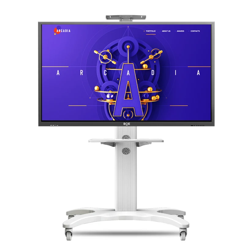 

BOE 75 inch Big monitor digital interacitve glass board infrared touch smart board with Built Computer